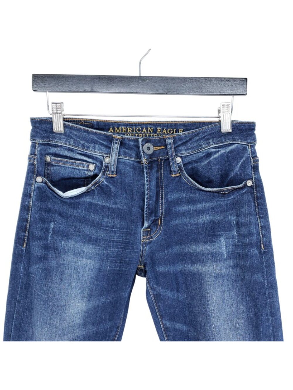 American Eagle Slim Straight Jeans Mens Size 28x30 Active Flex Dark - Picture 4 of 8